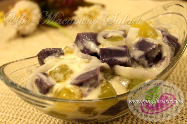 Ube-Macapuno Salad Recipe