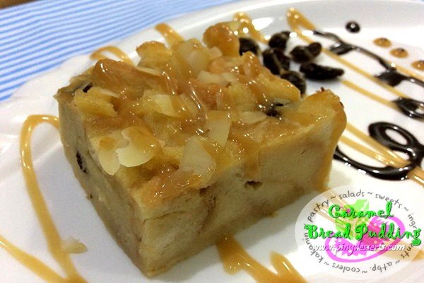 caramel-bread-pudding-with-almonds-1