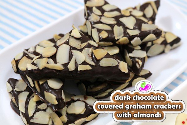dark chocolate covered graham with almonds 2