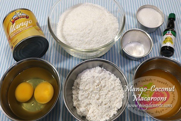 mango-coconut macaroons ingredients