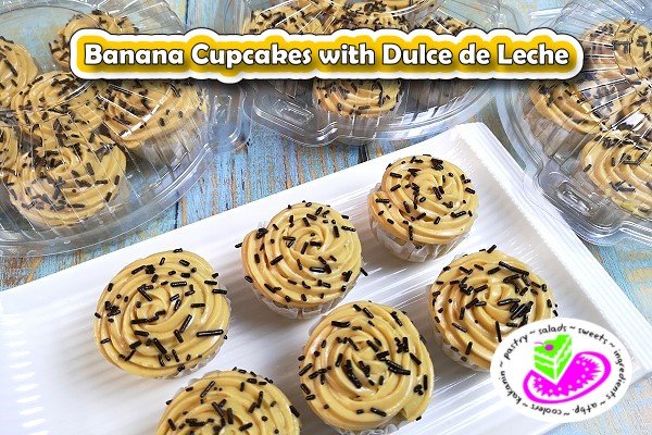 banana cupcake with dulce de leche buttercream 3