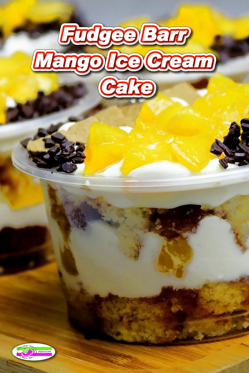 Mango Fudgee Barr Ice Cream Cake Recipe